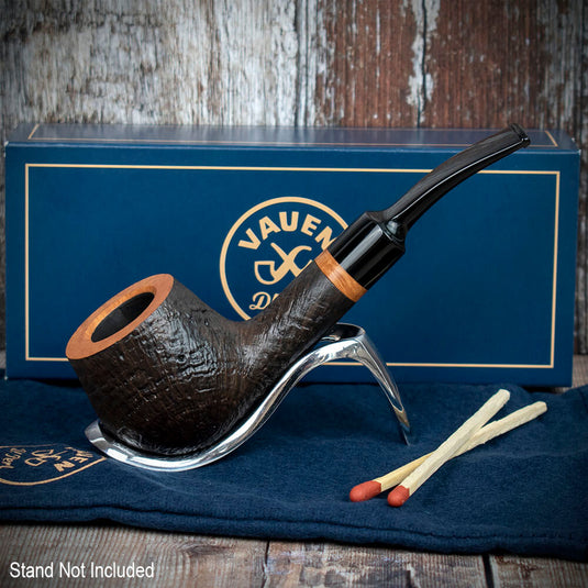 Vauen Mokka Sandblast 5240 Briar Smoking Pipe - 9mm Filter