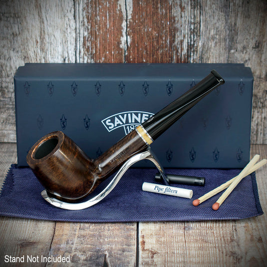 Savinelli Oscar Liscia Marrone Scuro 128 - Briar Pipe