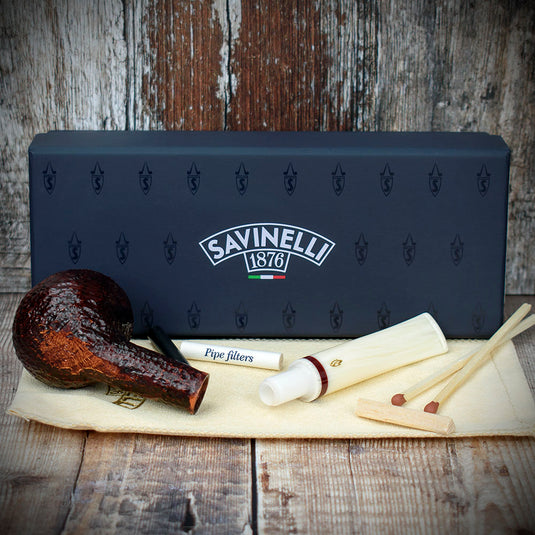 Savinelli Avorio Rustic Brown 207 - 6mm Briar Pipe