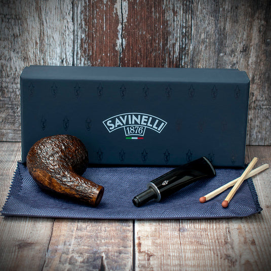 Savinelli Tre Rusticated Briar Pipe (626)