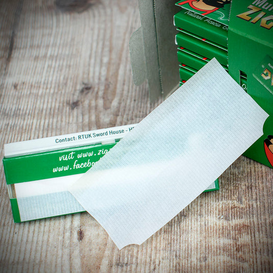 8 Booklets | Zig Zag Regular Green Cigarette Papers