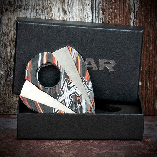 *DISC*  Xikar Xi-2 Nightlife Orange 201NLO Double Blade Cigar Cutter