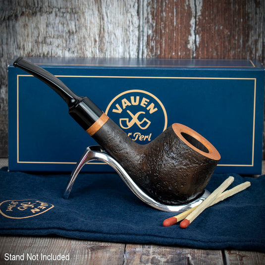 Vauen Mokka Sandblast 5240 Briar Smoking Pipe - 9mm Filter