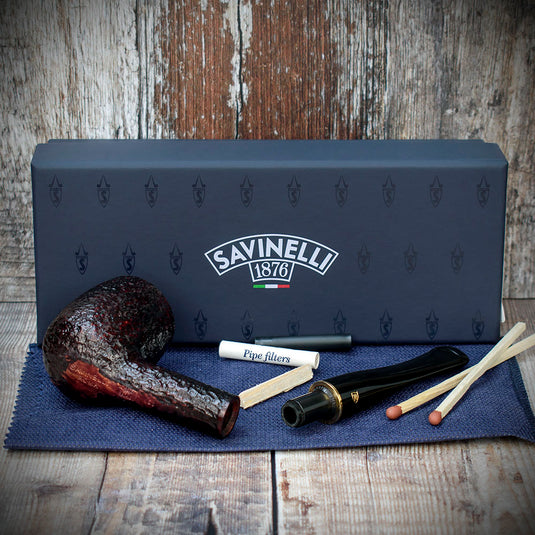 Savinelli Roma 6mm Filter Briar Pipe - Shape No. 128