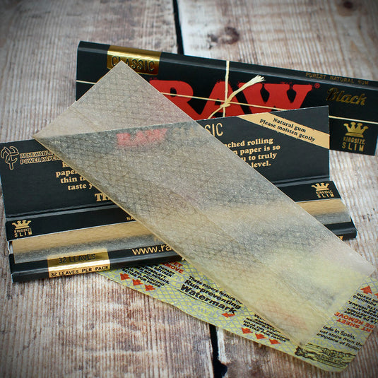 RAW | Black Classic King Size Slim Papers x 2