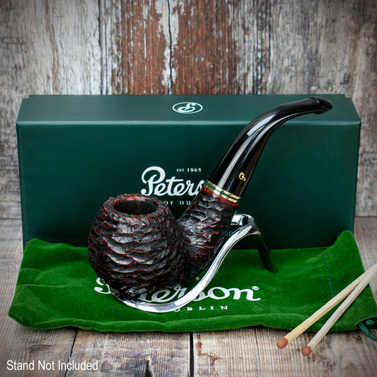 Emerald Rusticated Briar Pipe By Peterson of Dublin - Shape XL02 (9mm)