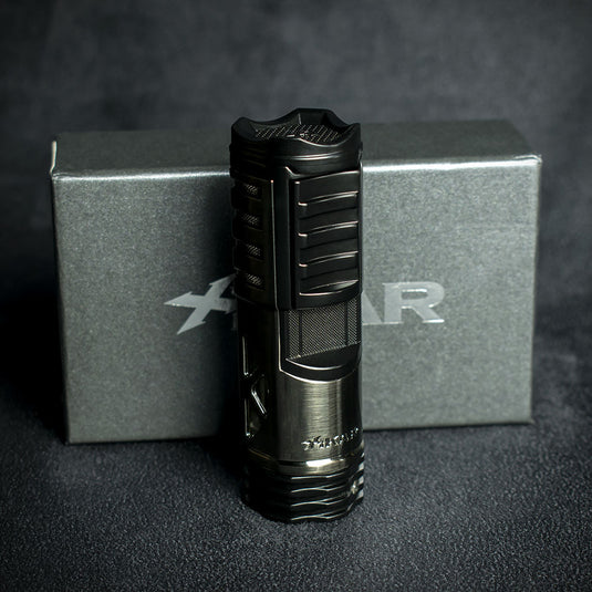 Xikar Tactical 1 Single Jet Flame Cigar Lighter -Gunmetal/ Black  (551 GMBK)