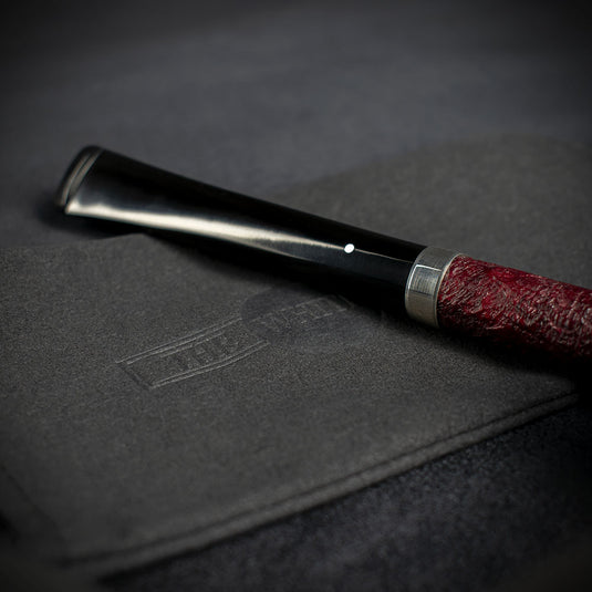 Alfred Dunhill White Spot Briar Smoking Pipe - Ruby Bark 4110