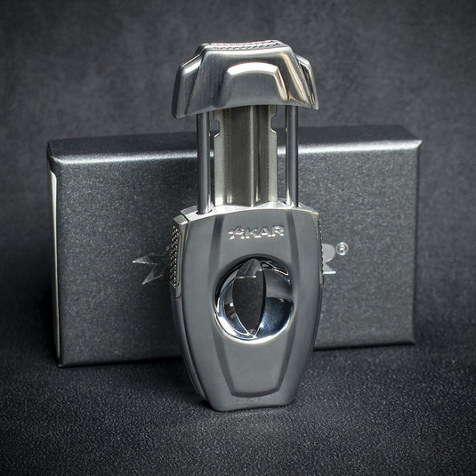 Xikar VX2 V Cut Cigar Cutter - Brushed Chrome