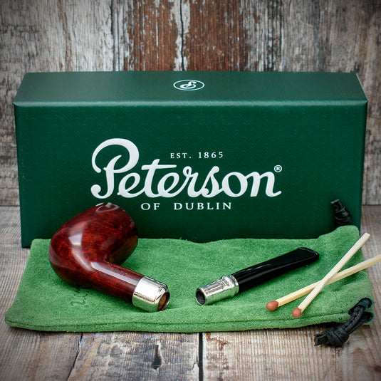 Peterson of Dublin Red Spigot Briar Smoking Pipe - Shape 15