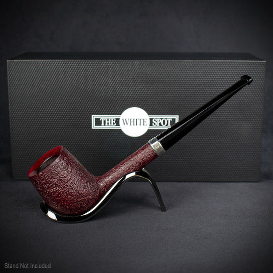 Alfred Dunhill White Spot Briar Smoking Pipe - Ruby Bark 4110