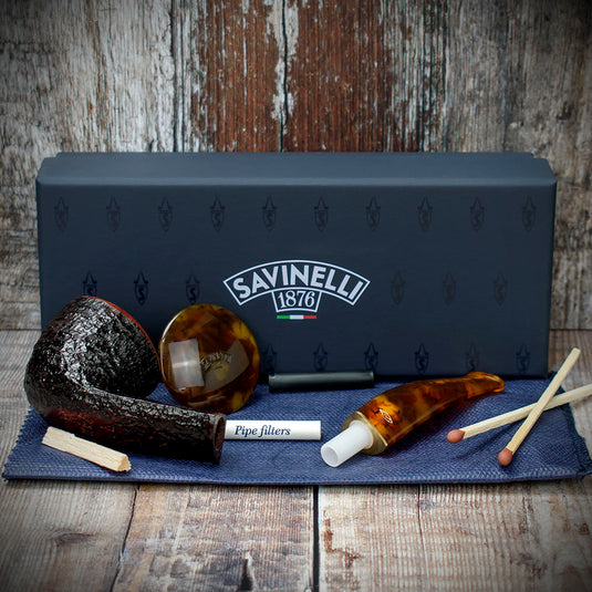 Savinelli Tortuga Rustic Shape No.305 - 6mm Briar Pipe