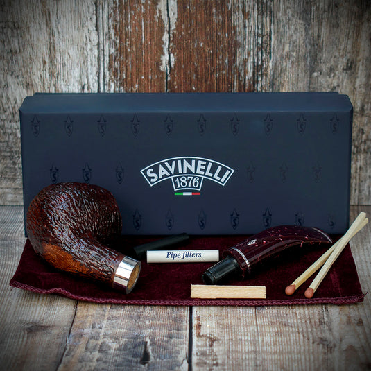 Savinelli | Bacco | Rusticated Dark Brown 645 | 6mm