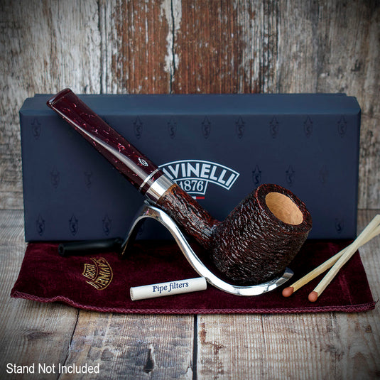 Savinelli | Bacco | Rusticated Dark Brown 128 | 6mm