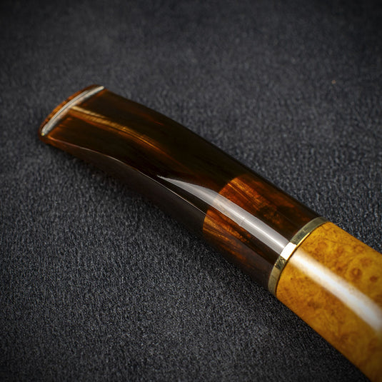 Jean Claude 9mm Filter Tortoise Shell Briar Smoking Pipe - Shape 06