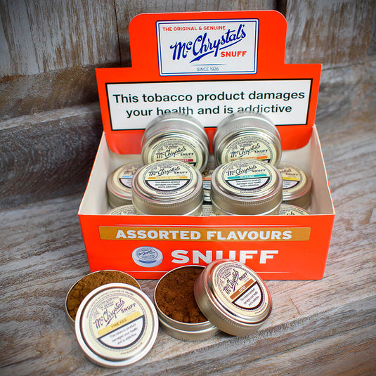 McChrystal's Snuff (12 Flavoured Mini Tins) Selection Box