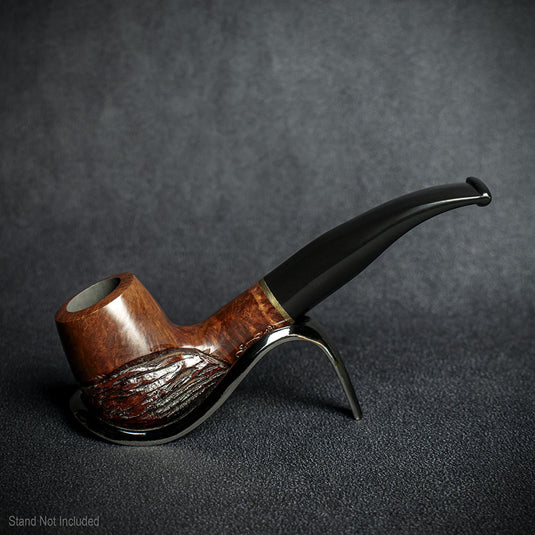 Jean Claude 9mm Filter Rustic Wave Briar Smoking Pipe - Shape 07