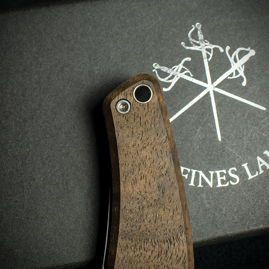 Les Fines Lames Le Petit Cigar Cutter & Knife - Classic Gunstock Walnut