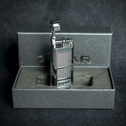 Xikar Pipeline Pipe Lighter - Chrome & Silver