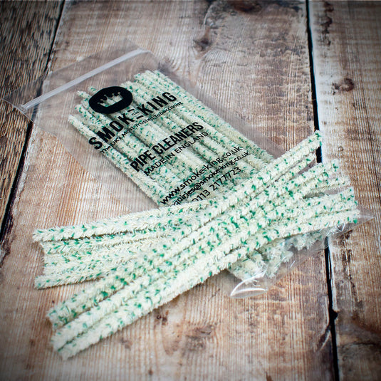 Smoke-King Tobacconist Bristle Pipe Cleaners - Green - Pack of 50 (15cm)