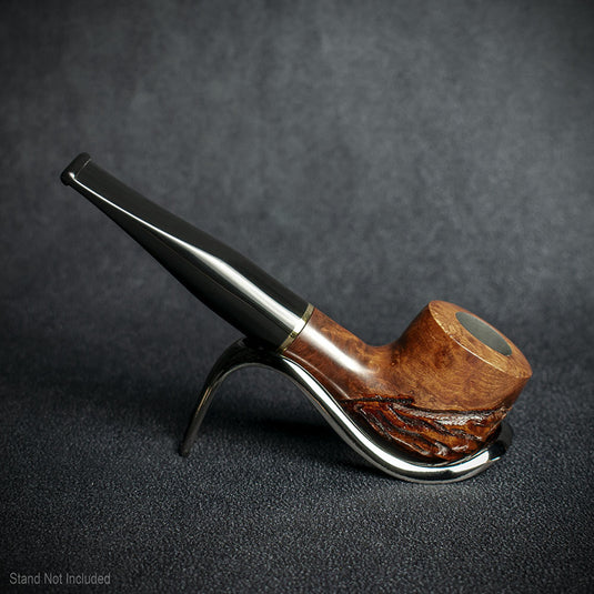 Jean Claude 9mm Filter Rustic Wave Briar Smoking Pipe - Shape 05