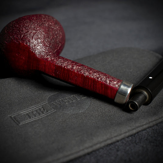 Alfred Dunhill White Spot Briar Smoking Pipe - Ruby Bark 4110