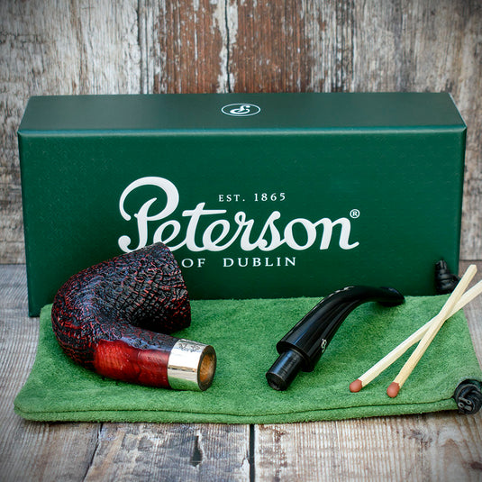 Sherlock Holmes Rathbone (Red Sandblast) by Peterson of Dublin Briar Pipe