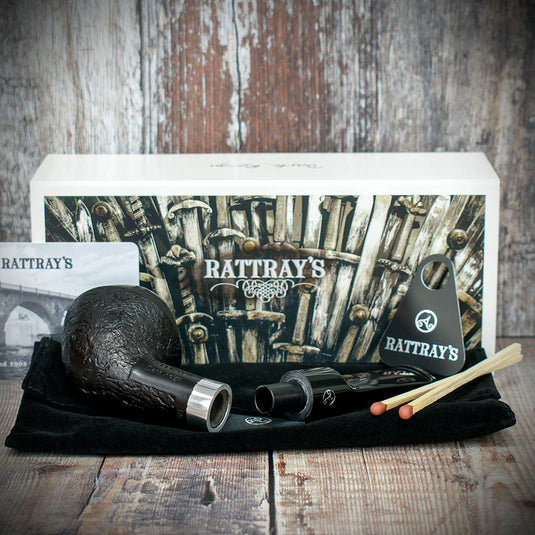 Rattray's Dark Reign Black Sandblast Smoking Pipe - Shape 120