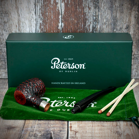 Barrel Rustic Speciality Briar Pipe By Peterson Of Dublin