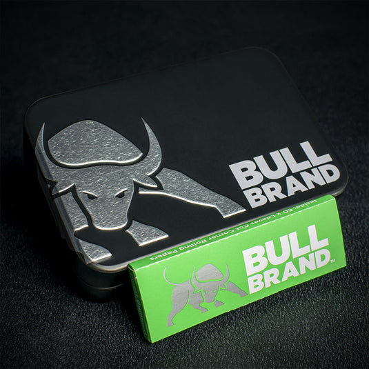 Bull Brand Tobacco Tin with Papers - Black