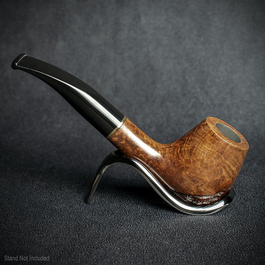 Jean Claude 9mm Filter Rustic Wave Briar Smoking Pipe - Shape 08