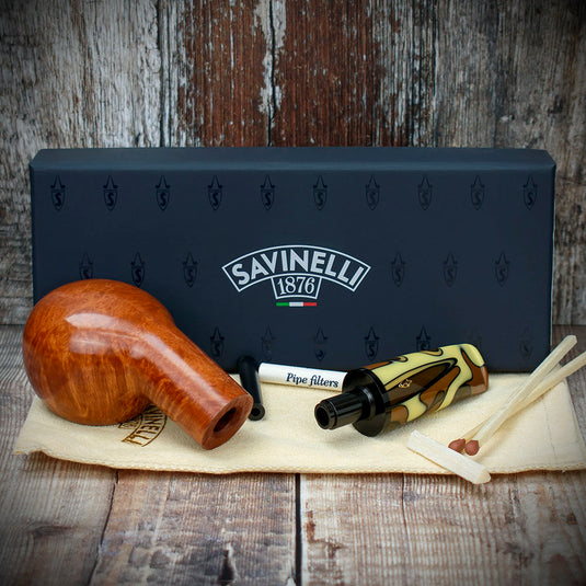 Savinelli Paloma Smooth Brown 320 - 6mm Briar Pipe