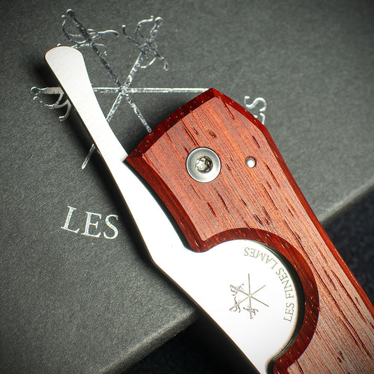 Les Fines Lames Le Petit Cigar Cutter & Knife - Compass Cuba Padauk