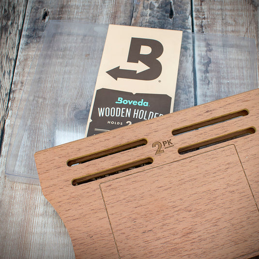 Boveda - Slim Cedar Holder for Humidors - Holds 2 Packs