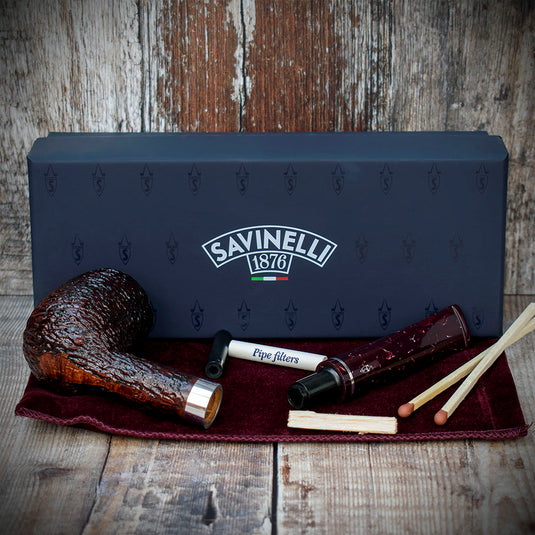 Savinelli | Bacco | Rusticated Dark Brown 128 | 6mm