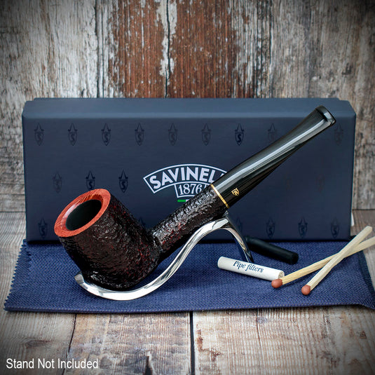 Savinelli Roma 6mm Filter Briar Pipe - Shape No. 128