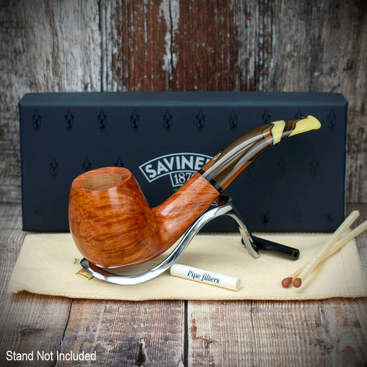 Savinelli Paloma Smooth Brown 677 - 6mm Briar Pipe