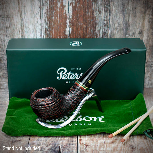 Emerald Rusticated Briar Pipe By Peterson of Dublin - Shape 999 (9mm)