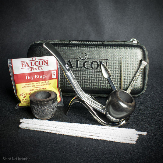 Falcon Pipe Starter Set - Bent Pipe with Carbon Case