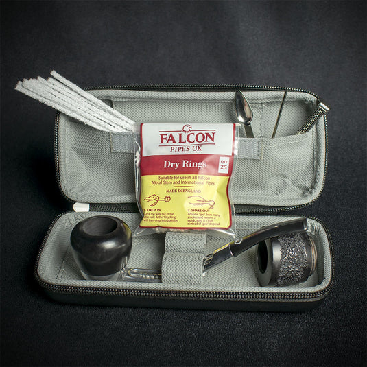 Falcon Pipe Starter Set - Bent Pipe with Carbon Case