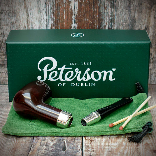 Peterson of Dublin Red Spigot Briar Smoking Pipe - Shape 107