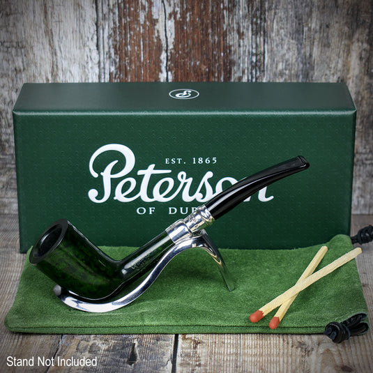 Peterson of Dublin Green Spigot Briar Smoking Pipe - Shape 124