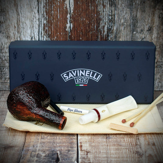 Savinelli Avorio Rustic Brown 121 - 6mm Briar Pipe