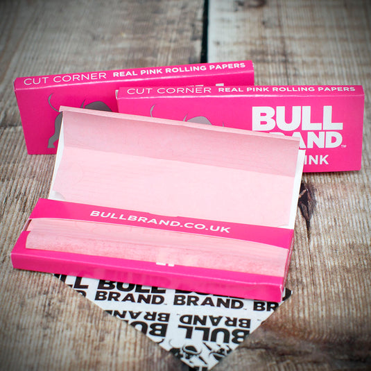 Bull Brand | Pink Hemp Rolling Papers | Pack of 3