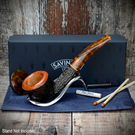 Savinelli Tortuga Rustic Shape No.305 - 6mm Briar Pipe