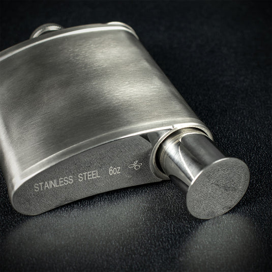 Stainless Steel Hip Flask - 6oz with cups