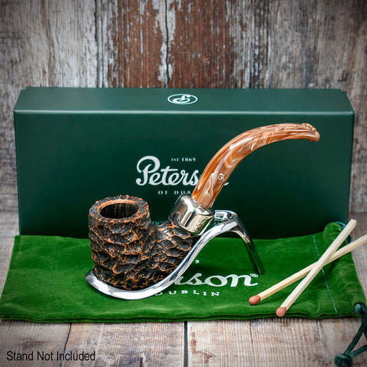 Derry Rusticated Briar Pipe By Peterson of Dublin - Shape 338 (9mm)