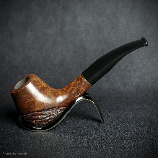 Jean Claude 9mm Filter Rustic Wave Briar Smoking Pipe - Shape 08