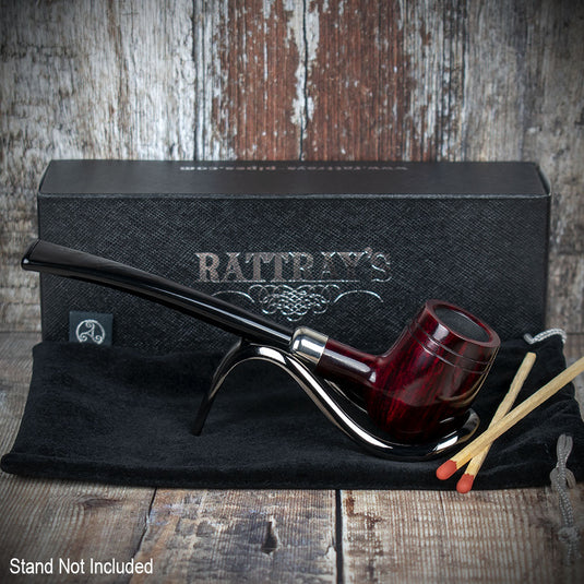 Rattrays Slainte Briar Smoking Pipe - Burgundy