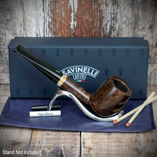 Savinelli Oscar Liscia Marrone Scuro 128 - Briar Pipe